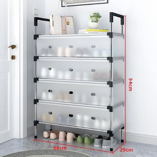 Kệ Giày Dép 5 Tầng Inox Có Nắp Đậy Chắn Bụi, Chắc Chắn, Sắp Xếp Gọn Gàng