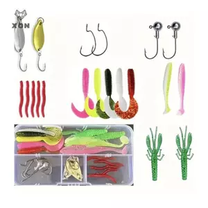 Bộ Mồi Câu Cá Mềm & Cứng, Lớp Bánh Răng Jig Thía, Có Hộp Đựng