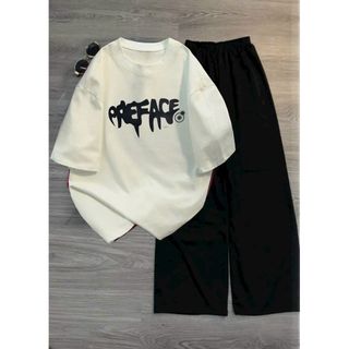 Sét bộ quần  ống rộng cạp chun hack dáng đen + mix áo phông Form rộng  -3 ngôi sao- thubaaa
