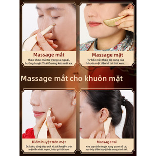 Cây Gõ Mặt Massage Đồng Thau Vàng - Giảm Phù Mặt, Thư Giãn Da - Dụng Cụ Chăm Sóc Da Tại Nhà