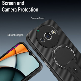 Ốp Điện Thoại Cảm Giác Da Có Giá Đỡ Từ Tính Cho Xiaomi POCO X7 M6 F7 C75 C71 C61 PRO ULTRA 14T PRO 4G 5G Chống Sốc Có Bảo Vệ Camera