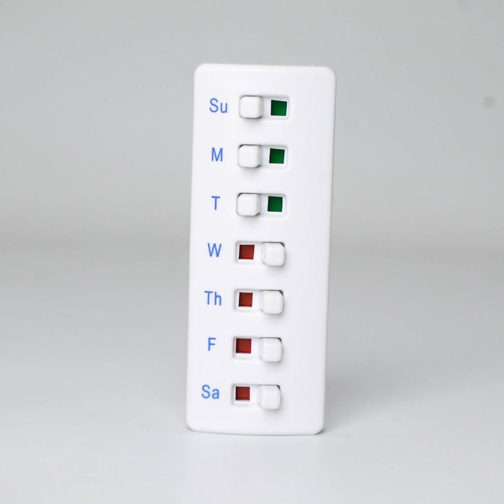Nhắc nhở JIMMYCHOOEC, thiết kế chống trượt, lưng cong, chỉ báo mã màu, bền, máy theo dõi thuốc di động / vitamin / thú cưng