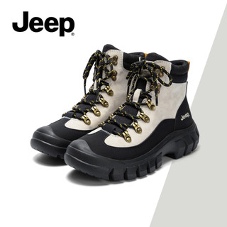 Giày Bốt Đi Bộ Đường Dài JEEP Nữ Thu Đông Cao Cấp Chống Thấm Nước Chống Trơn Trượt Đế Dày Nâng Cao Mềm-