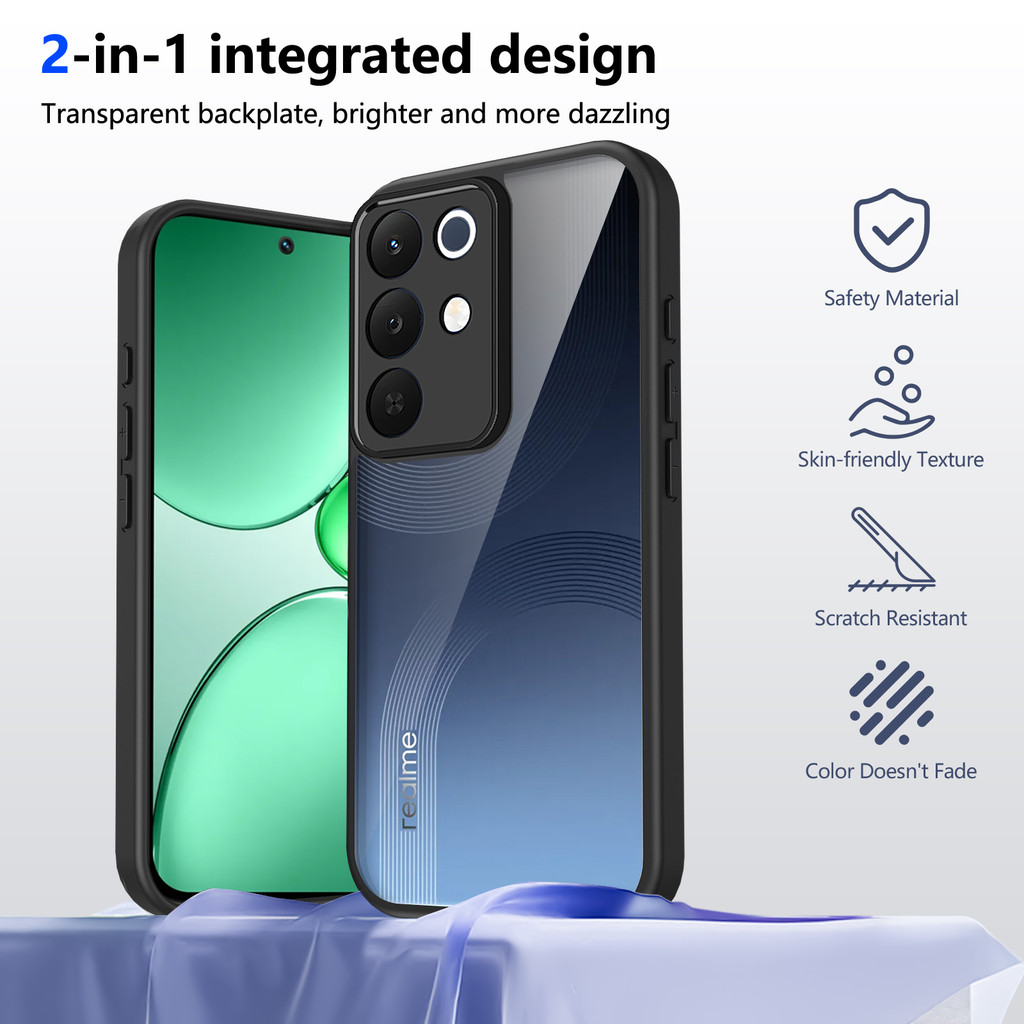 Ốp lưng Realme C85 5G Vỏ trong suốt mờ thời trang cho Ốp điện thoại Realme C85 5G
