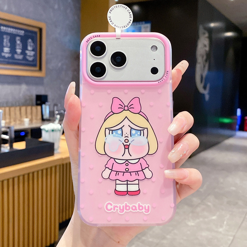 Ốp điện thoại Acrylic Wave Point Girl cho iPhone 17 Pro Max 16 15 14 13 Vỏ bảo vệ chống sốc