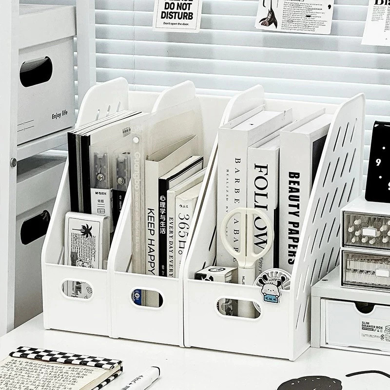 [TẶNG STICKER] Kệ Để Tài Liệu Chia Ngăn Kèm Bảng Lỗ DINO, Giá Đựng Sách Dụng Cụ Học Tập Để Bàn Đa Năng Tiện Lợi