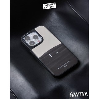 CASECASE X Suntur Hãy vượt qua anh ấy, bắt đầu lại với tôi Vỏ iPhone gương đen & mảnh hút từ tính IPhone 17 16 15 14 13 12 Pro Max Plus Ốp điện thoại cứng có hộp khắc logo