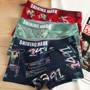 Mới Quần Boxer Nữ Cotton In Hình, Kích Thước Lớn, Thoáng Khí và Thoải Mái B6628