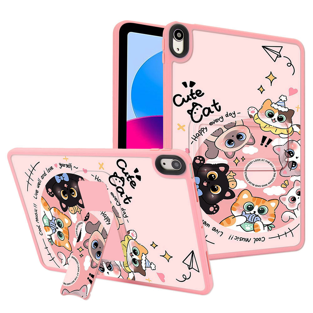 Vỏ cứng Frosted Stand Tuya Blue Butterfly cho IPad Mini 4 5 6 7 8 9 10 11 12 A16 A19 A17Pro A17 Pro Air 2 3 4 5 6 7 8 10.9 "10.2" Pro11 Pro12,9 Air M2 M3 M4 M5
