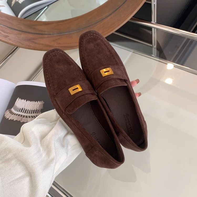 Giày Lười Nữ Vintage Chống Trượt Dễ Phối Đồ Công Sở Style Hàn Quốc