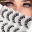 FAVORITEGOODS Lông mi giả, Lông mi giả lông chồn thủ công, Lông mi giả không tàn nhẫn 15mm Wispy Fluffy Messy Volume Lông mi giả nữ