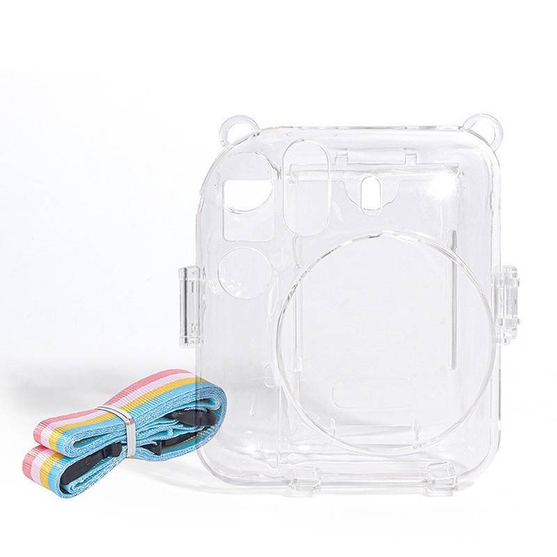 XUAN Cho Fujifilm Instax Mini 12 Vỏ Máy Ảnh Trong Suốt Bảo Vệ Mang Theo Túi Có Dây Đeo Vai Túi Bảo Quản VN