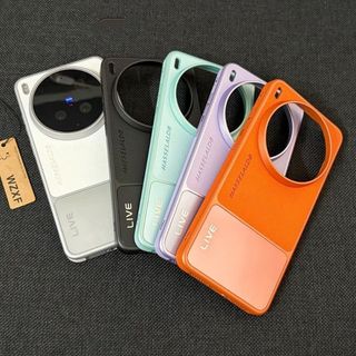 Hoa văn vải lanh khâu màu tương phản Thích hợp cho vỏ điện thoại vivoX300ultra Phong cách mới x300s Lỗ lớn hợp thời trang x300pro
