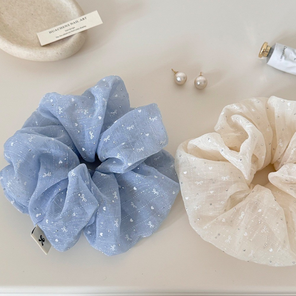 Hululu / Gypsophila Nóng Kim Cương Scrunchy Dây Buộc Tóc Cao Cấp Sang Trọng Tất Cả Trận Đấu Đuôi Ngựa Dây Buộc Tóc Phụ Kiện Tóc Dây Cao Su