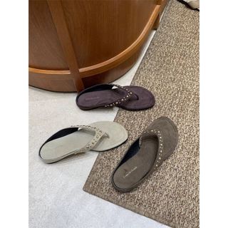 Retro Đế Dày Flip-Flops Flip-Flops Nữ Mặc Ngoài Mùa Hè 2026 Tất Cả Trận Đấu Phong Cách Kỳ Nghỉ Dép Đi Biển Flat Dép