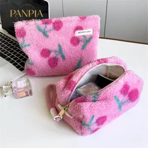 PNPIA- Túi Trang Điểm Sang Trọng Lớn Lưu Trữ Mềm Ly Hợp Dễ Thương Ngọt Ngào Sắp Xếp Mỹ Phẩm Cho Du Lịch Tại Nhà Trường Làm Việc Essentials