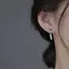 PNPIA- Bông tai hình cánh dài bằng hợp kim đơn giản Quà tặng tính khí tinh tế dành cho nữ Thích hợp cho bữa tiệc sử dụng hàng ngày