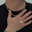 Unisex Gold Layered Star Tag Choker - Thiết kế dây chuyền đôi - Có thể điều chỉnh 51-60cm - Trang sức thời trang Hip-Hop dạo phố