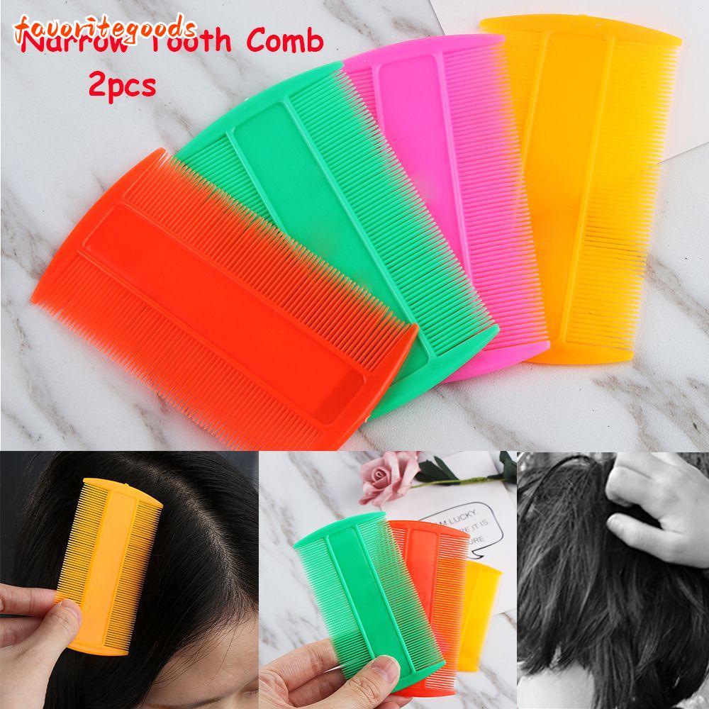 FAVORITEGOODS 2 Chiếc Lược Chấy Màu Ngẫu Nhiên Chăm Sóc Tóc Di Động Bàn Chải Làm Đẹp