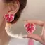PNPIA- 1 Cặp Vintage Nhiều Màu Sắc Lập Thể Cánh Hoa Bông Tai Cho Nữ Bé Gái Du Lịch Sang Trọng Bên Biển Bông Tai Thời Trang Hình Đạo Cụ