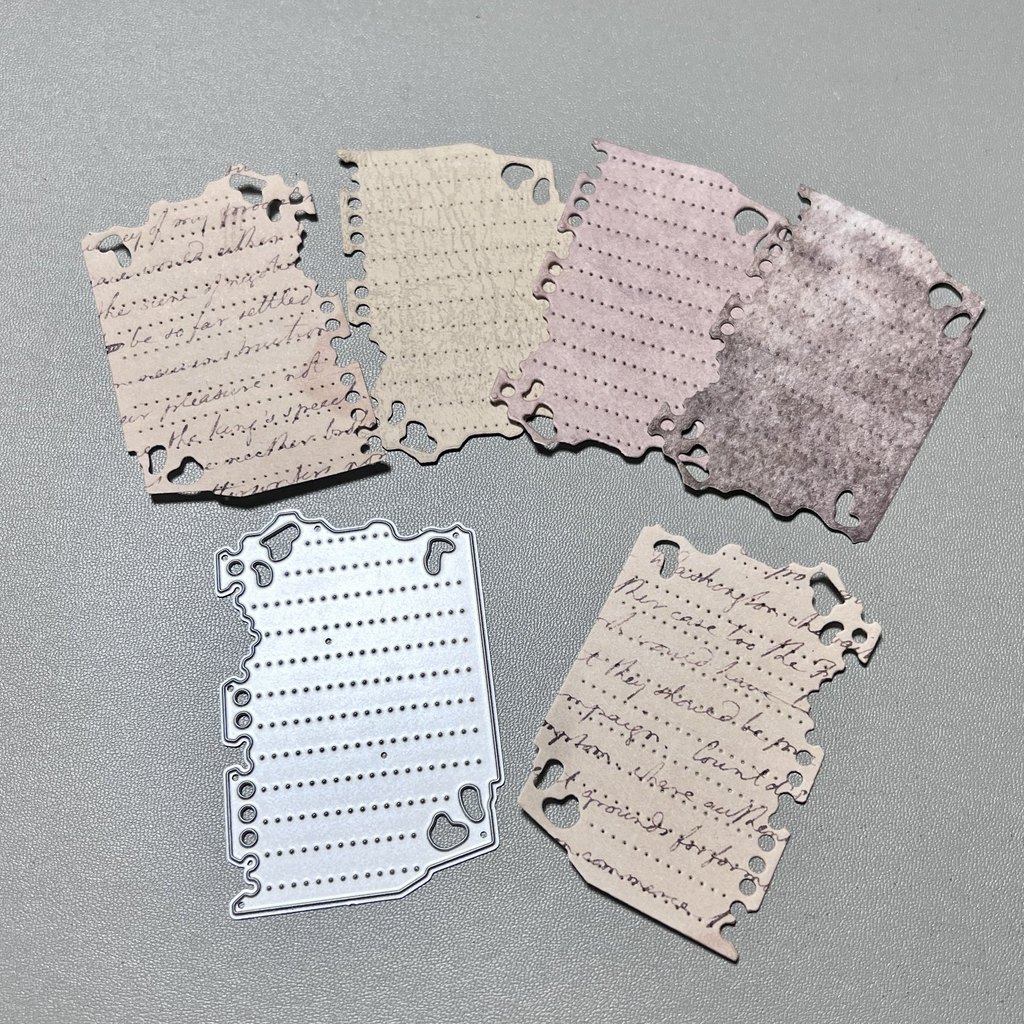 Retro Chất Kết Dính Kim Loại Thép Carbon Cắt Khuôn DIY Vải Album Ảnh Thiệp Chúc Mừng Cắt Chết Giấy Thủ Công Sổ Lưu Niệm Dập Nổi Khắc Bản Mẫu
