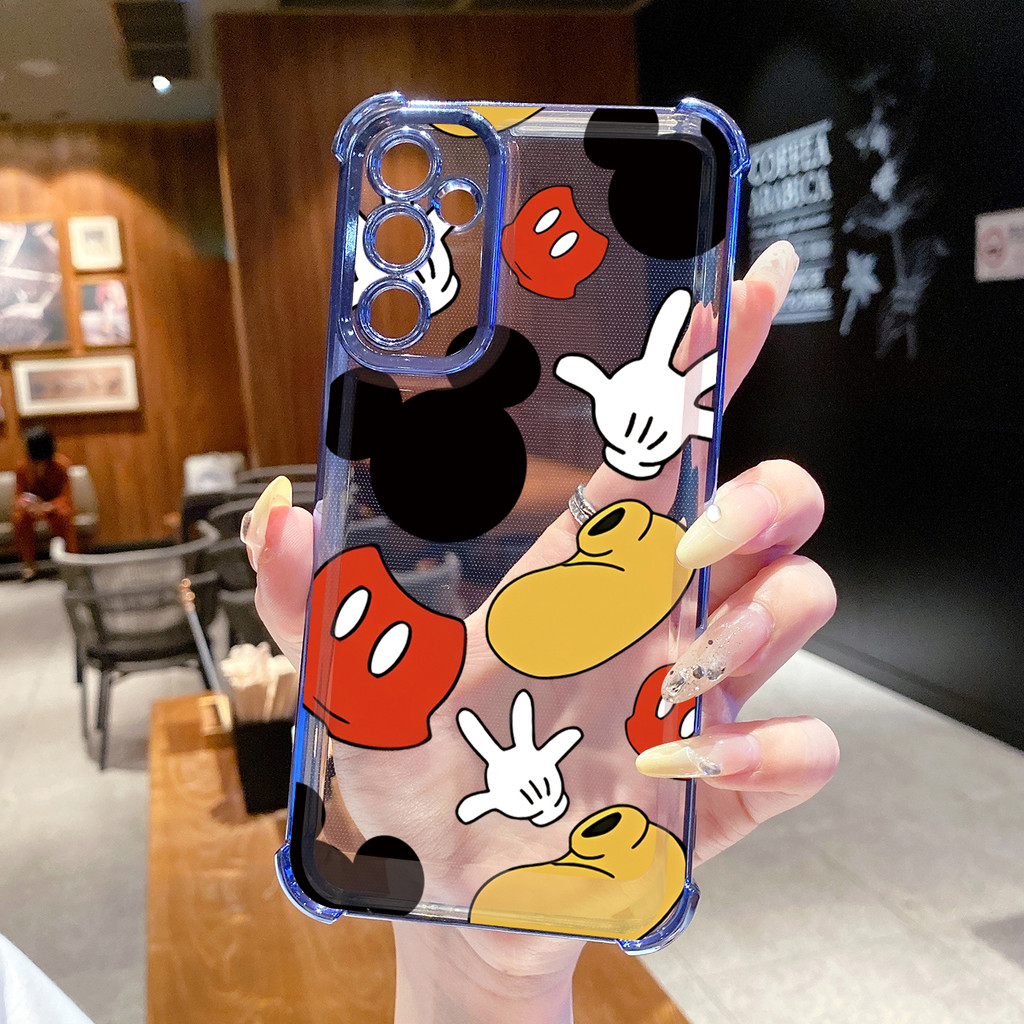 Tương Thích Với Samsung Galaxy A17 A07 A15 A05 A35 A55 A14 A34 A56 A36 A06 A16 Vỏ Mạ Trong Suốt Mickey Dễ Thương Chống Rơi