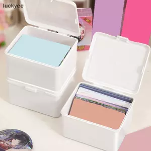 Luckyew Hàn Quốc Trong Suốt Hộp Bảo Quản Hộp Mù Thẻ Photocard Hộp Bảo Quản Thẻ Ảnh Người Tổ Chức Phân Loại Hộp Lật TQ