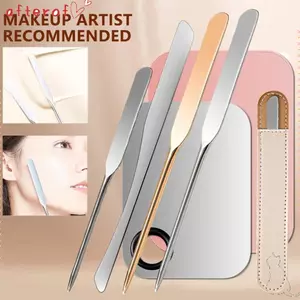 Thìa nền dạng lỏng AFTEROF, Kem Phấn mắt DIY Mix Stick, Bảng màu hữu ích Trang điểm bằng thép không gỉ Toning Stick Trang điểm Thìa