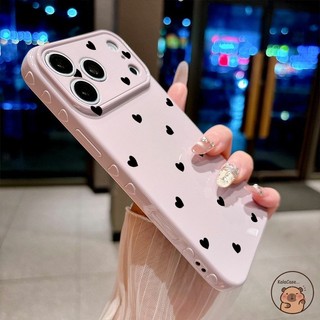 Dành Cho OPPO Reno 15F 15 FS 15C 14 13 11 9 Pro Max Mini 8 8Z 7Z 7 Lite Ốp Điện Thoại Quan Sát Lớn Bên Cửa Sổ Màu Đen Tình Yêu Trái Tim Yêu Đơn Giản Hồng Vàng Trong Suốt Vỏ Mềm