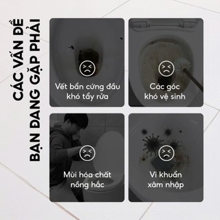 [Combo 2 chai] Nước tẩy bồn cầu TopGia 500ml hương nho đào khử mùi hôi phù hợp với nhiều bề mặt