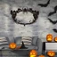 CIFbuy Halloween Vòng Hoa Nhện Trang Trí Tường, Điêu Khắc Ma Kim Loại Cho Vườn Cửa, Quà Tặng Năm Mới Giáng Sinh