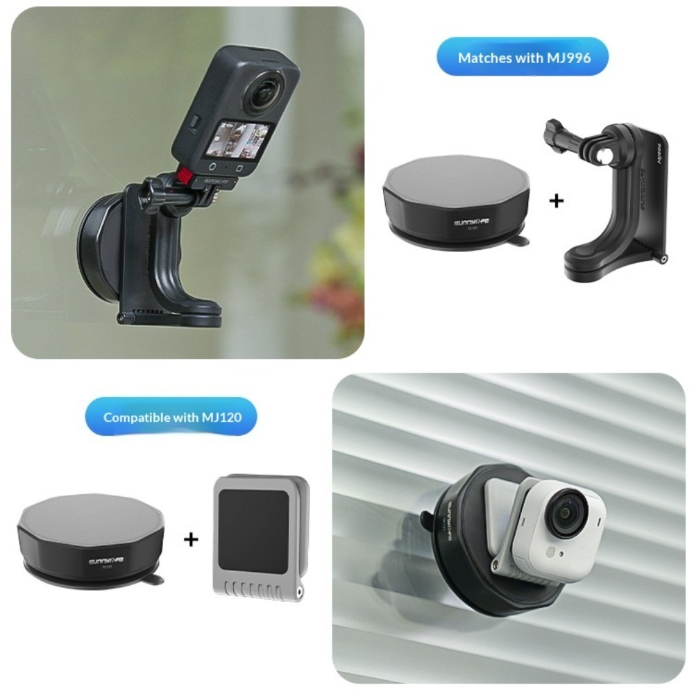 Giá đỡ cốc hút ép đa năng Sunnylife cho máy ảnh thể thao DJI Pocket 4, phụ kiện mở rộng từ tính cho máy ảnh thể thao INSTA 360 X5...