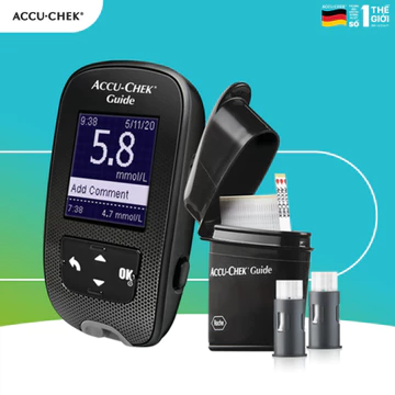 [Combo] Máy Đo Đường Huyết ACCU-CHEK Guide Kèm Hộp 25 Que Thử & 24 Kim Lấy Máu