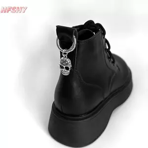 HFSHY 1 Có Thể Tháo Rời Kim Loại Punk Đầu Lâu Martin Giày Boot Buồm Trang Trí Mặt Dây Chuyền Martin Giày Bốt Phụ Kiện Giày Y2K Đảng Trang Sức VN