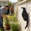 Giả Crow Giả Decoy Raven 12 Inch Handmade Nhân Tạo Chim Mẫu Cho Halloween Đạo Cụ Bãi Cỏ jiwvn