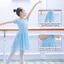 Váy múa ba lê PYCOU, Váy ba lê thắt lưng co giãn chuyên nghiệp, Trang phục khiêu vũ voan ngắn cho trẻ mới biết đi