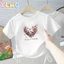 Bé Gái Dây Rút Ngắn Top Bướm In Hình Trái Tim Thư Giãn Phù Hợp Với Bé Gái Giải Trí Hàng Ngày Mặc Đơn Giản