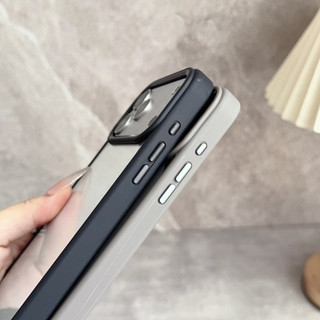 Ốp điện thoại khung ống kính phần cứng cạnh mềm cho iPhone 17 16 15 14 Pro Max 17 Air Plus Vỏ chống sốc