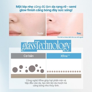 Phấn Nước FWEE Cushion Glass Original Hiệu Ứng Glass Skin Rõ Nét, Da Bóng Khỏe, Lâu Xuống Tông 5 Màu 13g