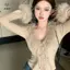 Áo len dài tay cổ chữ V dáng ôm, phong cách hot girl Hàn Quốc