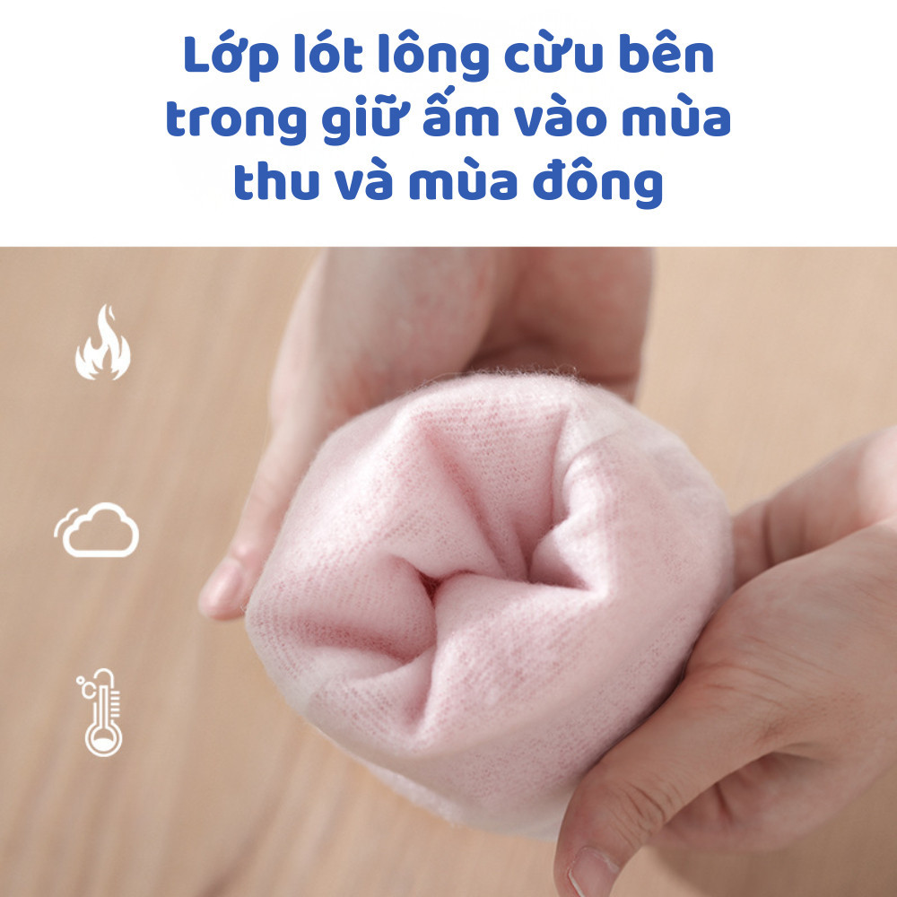 Găng Tay Rửa Chén Bát Lót Nỉ Chống Trượt Chống Thấm, Găng Tay Rửa Bát Nhà Bếp Dài Bảo Vệ Da Tay DINO