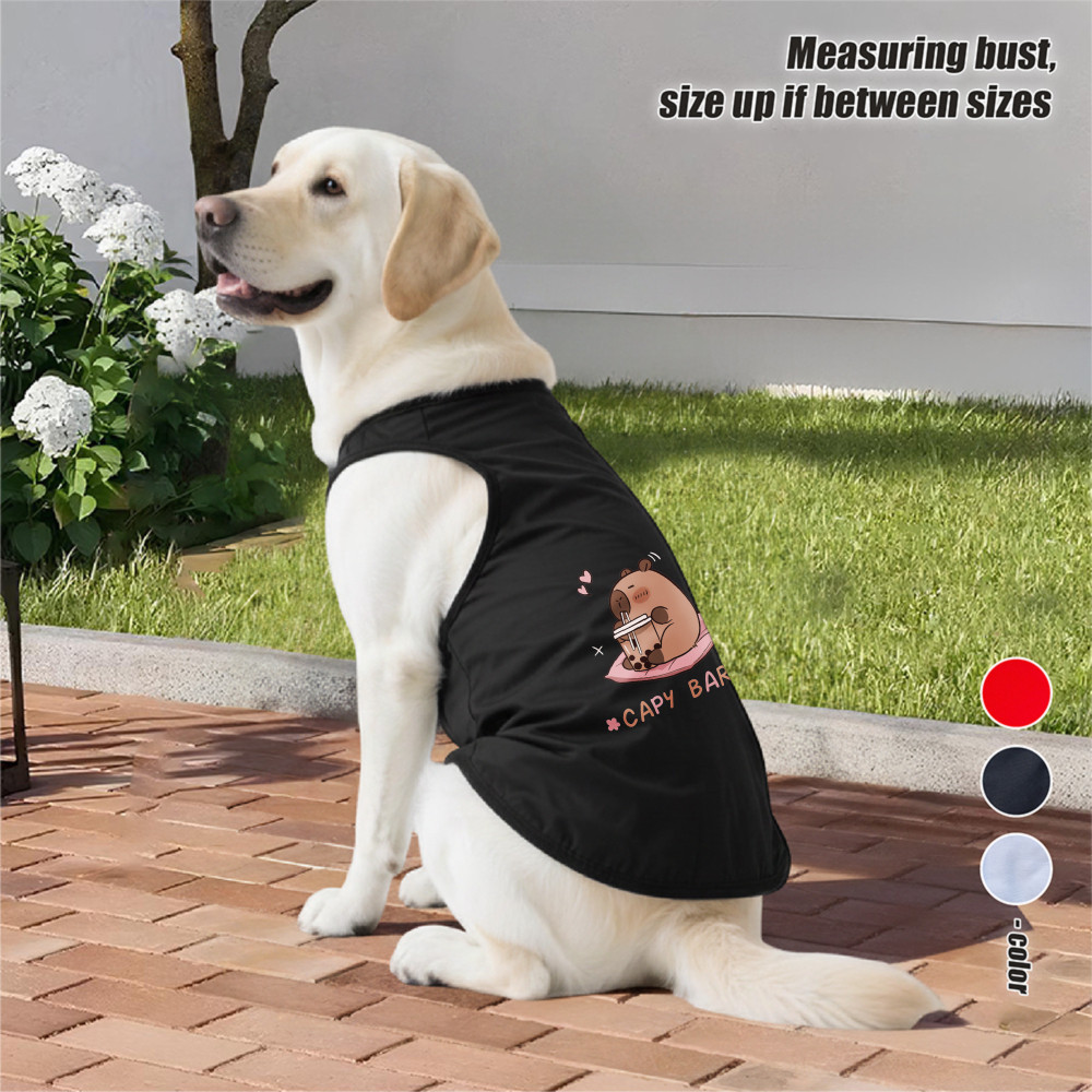 Áo ba lỗ lớn 3XL-6XL, cá heo, in hình gấu che mặt, vải thoải mái, chống nắng, khả năng thở và khả năng giặt máy, Thích hợp cho tất cả các giống chó lớn.