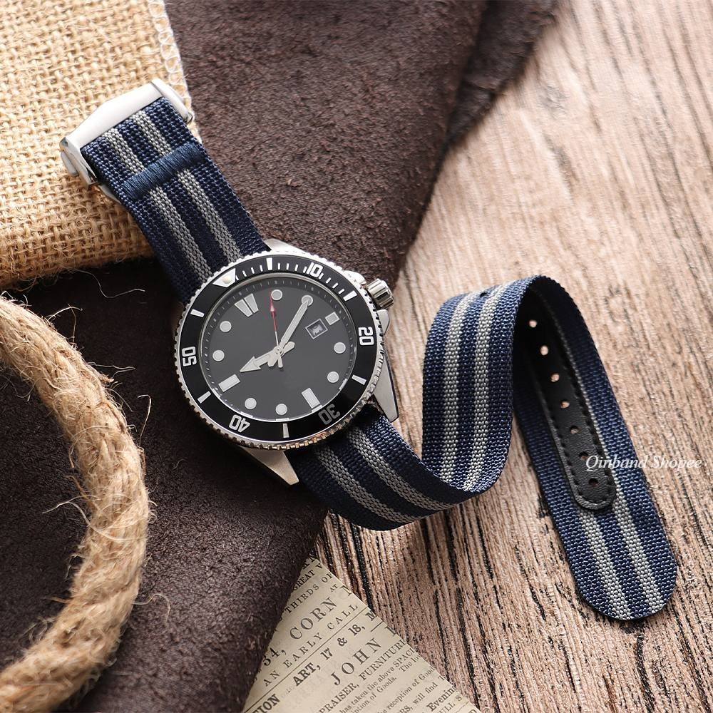 Dây đeo đồng hồ Nylon bằng vải NATO cho OMEGA Seamaster 150m 300m De Ville Moon Planet Series Vòng đeo tay đồng hồ dành cho nữ