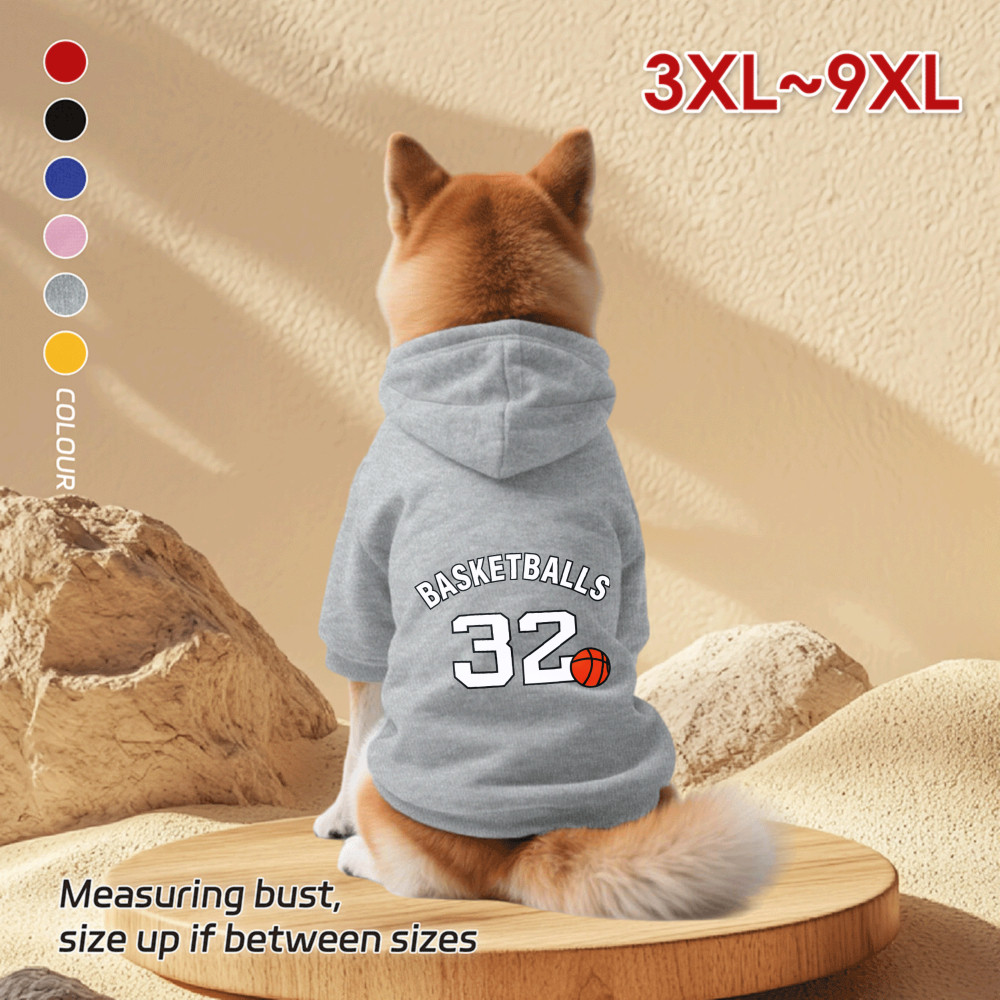 Áo Hoodie cho chó lớn 3XL-9XL, Corinthians, in kỹ thuật số, phong cách chui đầu, Có 6 màu, Vải mềm, Thoải mái, ấm áp, có thể giặt được, Thích hợp cho tất cả các giống chó lớn