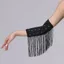 GAVESTO Latin Dance Viền Tay Áo, Màu Trơn Flash Tay Nữ, Khoan Di Động Kim Cương Giả Khiêu Vũ Latin Trang Phục Biểu Diễn Sân Khấu Tua Rua Găng Tay Lấp Lánh Nữ