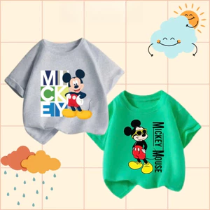 Áo thun in hình Mickey, áo phông cộc Disney tay chất COTTON thoáng mát dành cho bé trai