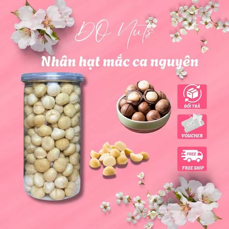 500g Nhân macca sấy chín nguyên vị -DONUTS