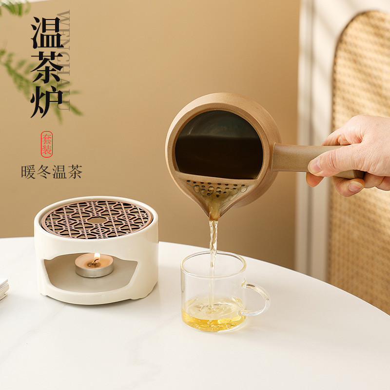 Gốm thô Ấm Trà Đun sôi Nhật Bản Handmade Retro Ấm Trà Hộ Gia Đình Chăm Sóc Sức Khỏe Tay Cầm Nồi Xung Quanh Bếp Trà Luộc Trong Nhà EGCB