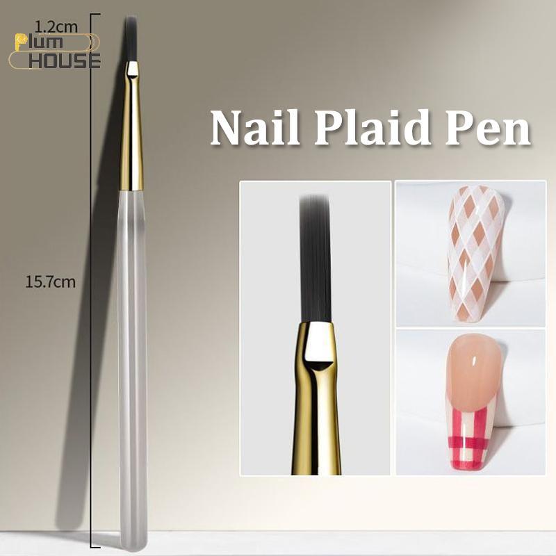 PlumHOUSE Móng Tay Nghệ Thuật Tranh Bàn Chải Acrylic Đường Bút Sọc Lưới Hoa Vẽ Màu Nước Bàn Chải UV Gel DIY Thiết Kế Làm Móng Tay VN