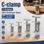 GETVOW 1 Kẹp C, Kẹp vuông hình chữ T mở 20-100mm, Chất lượng cao Thép không gỉ 304 chắc chắn có thể điều chỉnh Giá đỡ cố định Kẹp phần cứng
